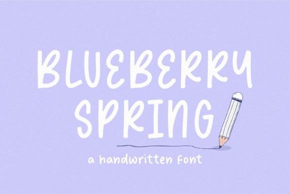 Blueberry Spring: A Handwritten Font with Heart