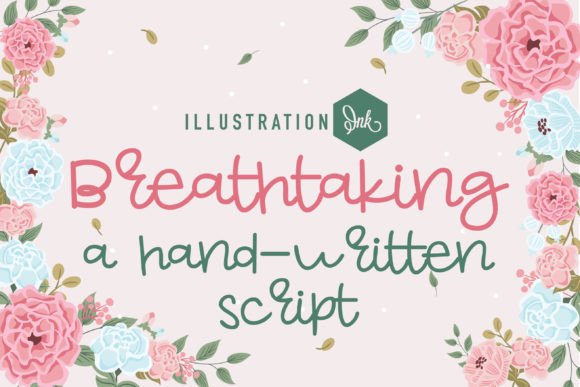 Breathtaking: The Whimsical Hand-Crafted Font That Captures Joy in Every Letter