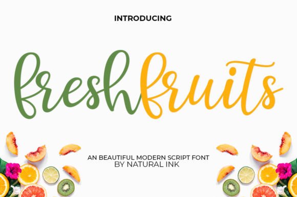Fresh Fruits: Where Handwritten Elegance Meets Modern Design Utility