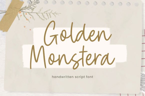Golden Monstera: A Versatile Handwritten Font for Creative Design