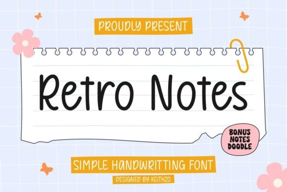 Retro Notes Font