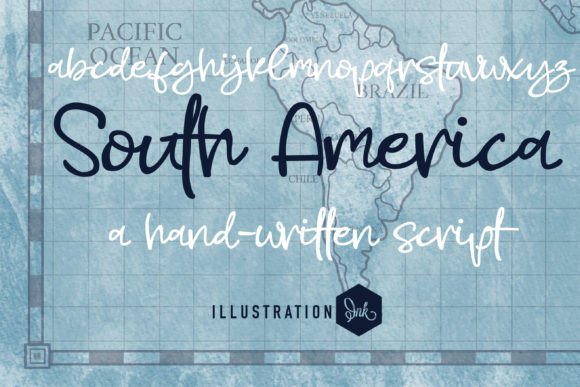 South America: A Hand-Crafted Script Font